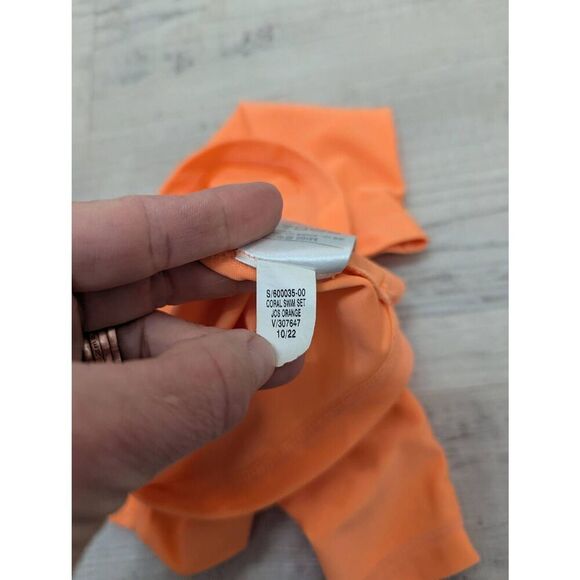 Baby Gap Sea Ya Swim Shirt baby size 0-6m orange long‎ sleeve rashguard shark - Picture 4 of 5